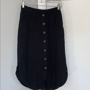 Anthropologie midi button front skirt